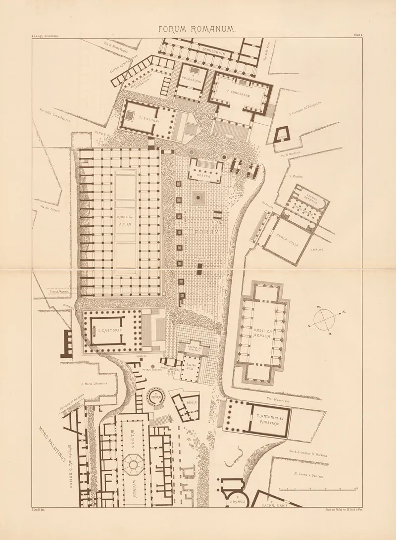 Forum Romanum 4 by Josef Langl - Canvas Print