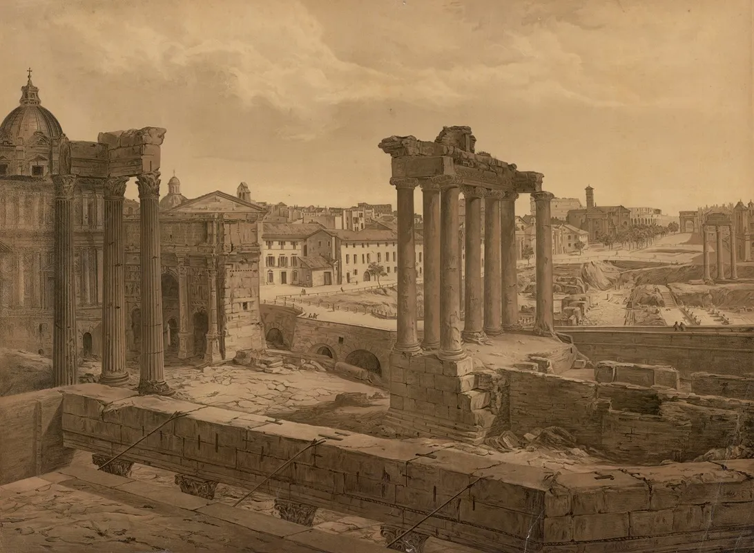 Forum Romanum 5 by Josef Langl - Canvas Print