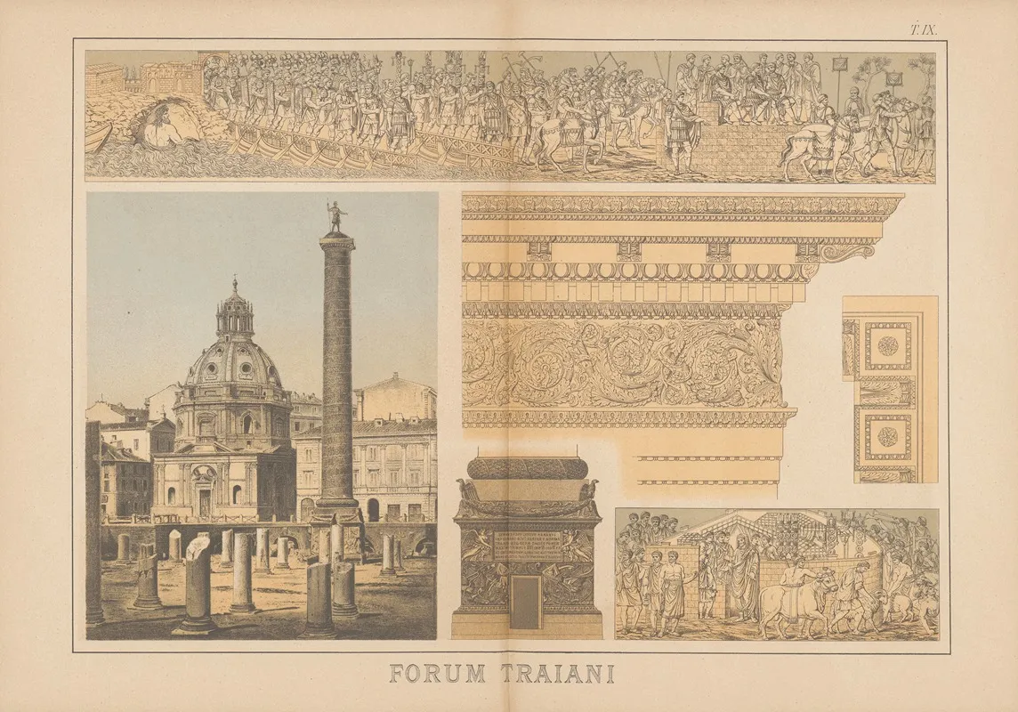 Forum Traiani by Christoph Ziegler - Canvas Print