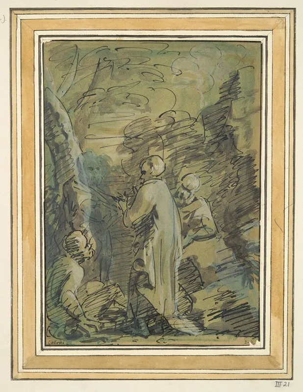 Four Figures Near A Tree