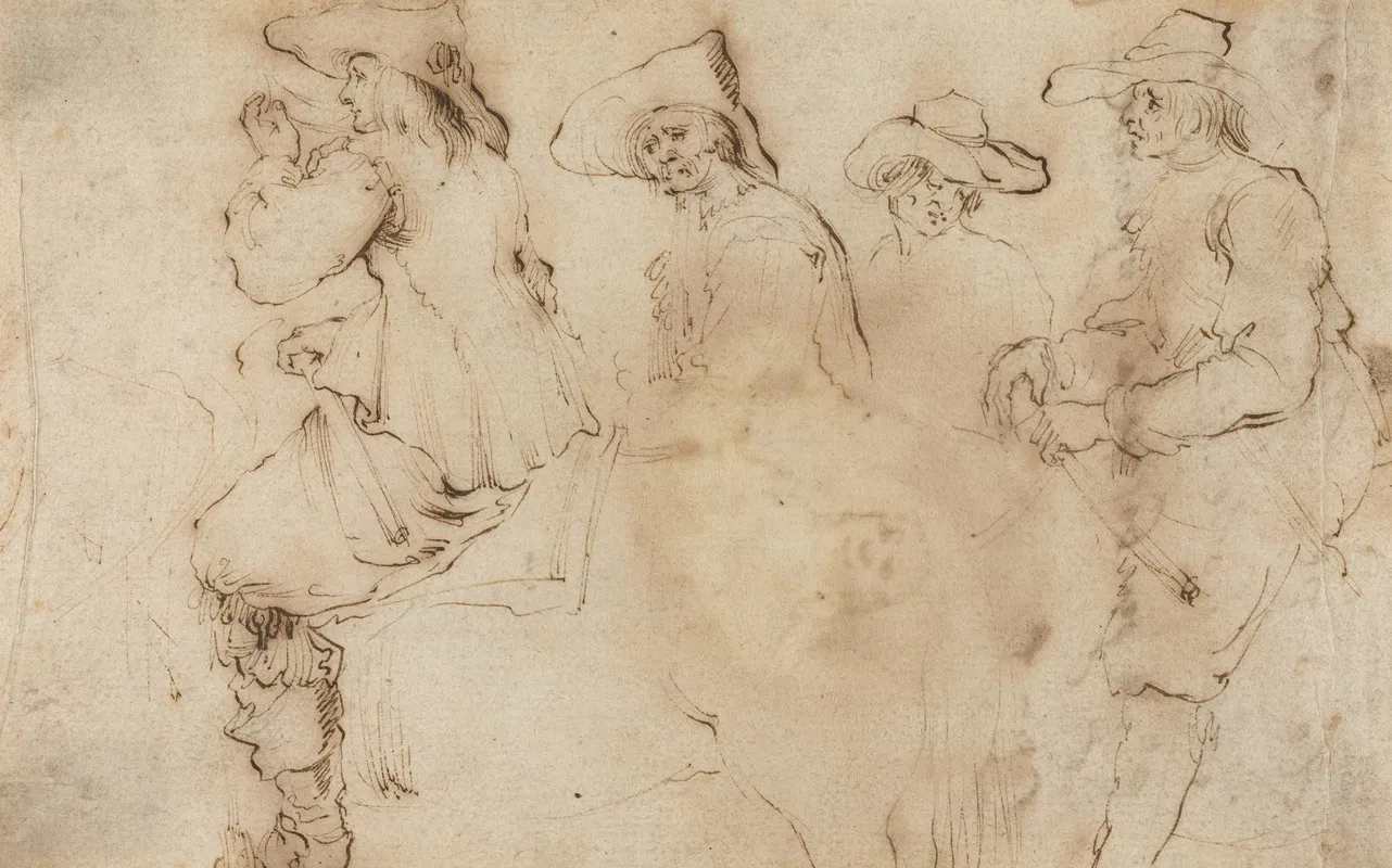 Four Horsemen by Stefano Della Bella - Canvas Print