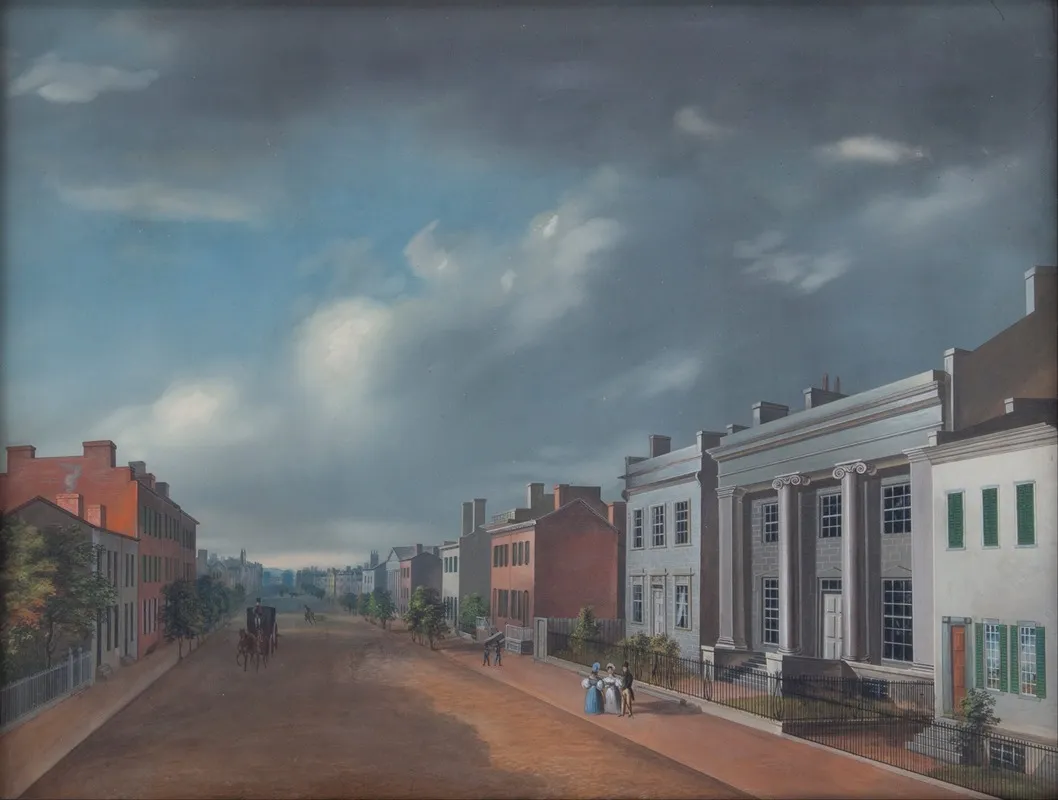 Fourth Street East From Vine by John Caspar Wild - Canvas Print