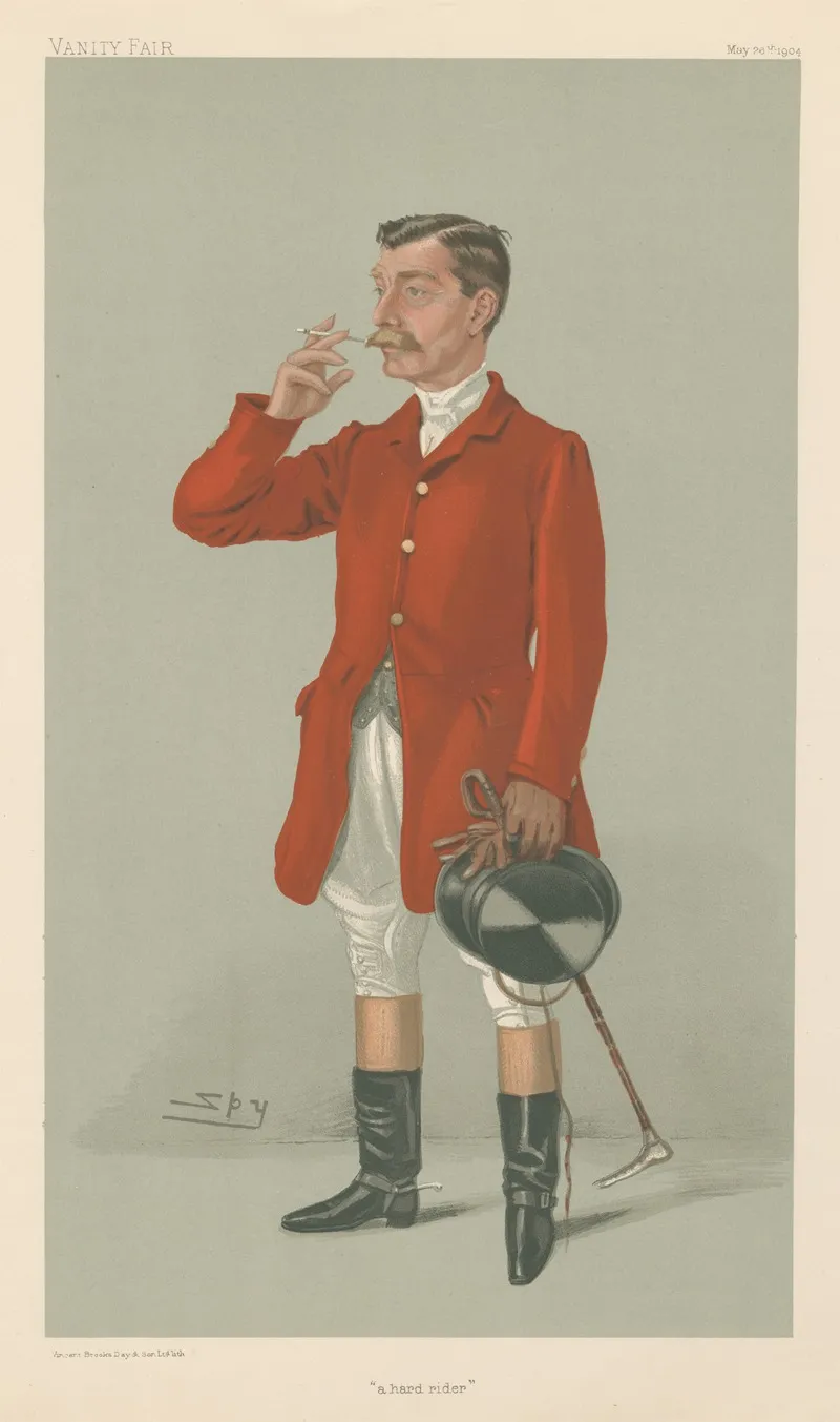 Fox Hunters A Hard Rider Mr Athur James 26 May 1904 by Leslie Matthew Ward - Canvas Print