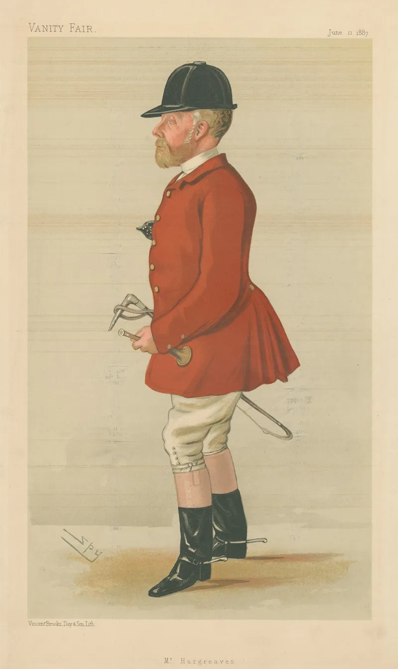 Fox Hunters Mr Hargreaves Colonel John Hargreaves 11 June 1887 by Leslie Matthew Ward - Canvas Print