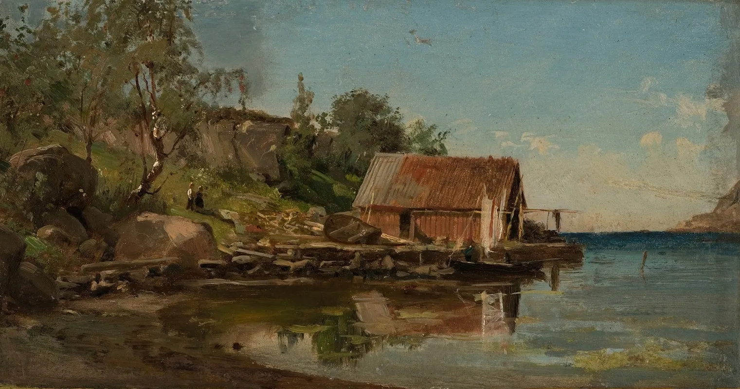 Fra Aaviken by Amaldus Nielsen - Canvas Print