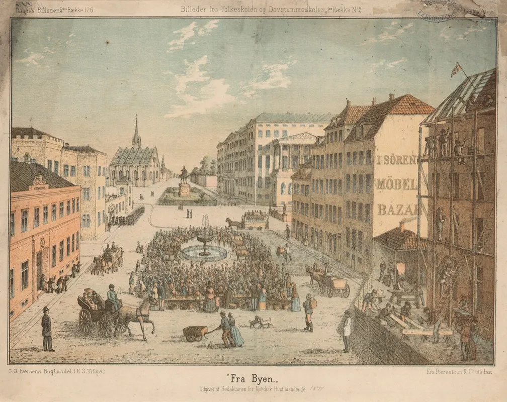 Fra Byen by Emil Bærentzen - Canvas Print