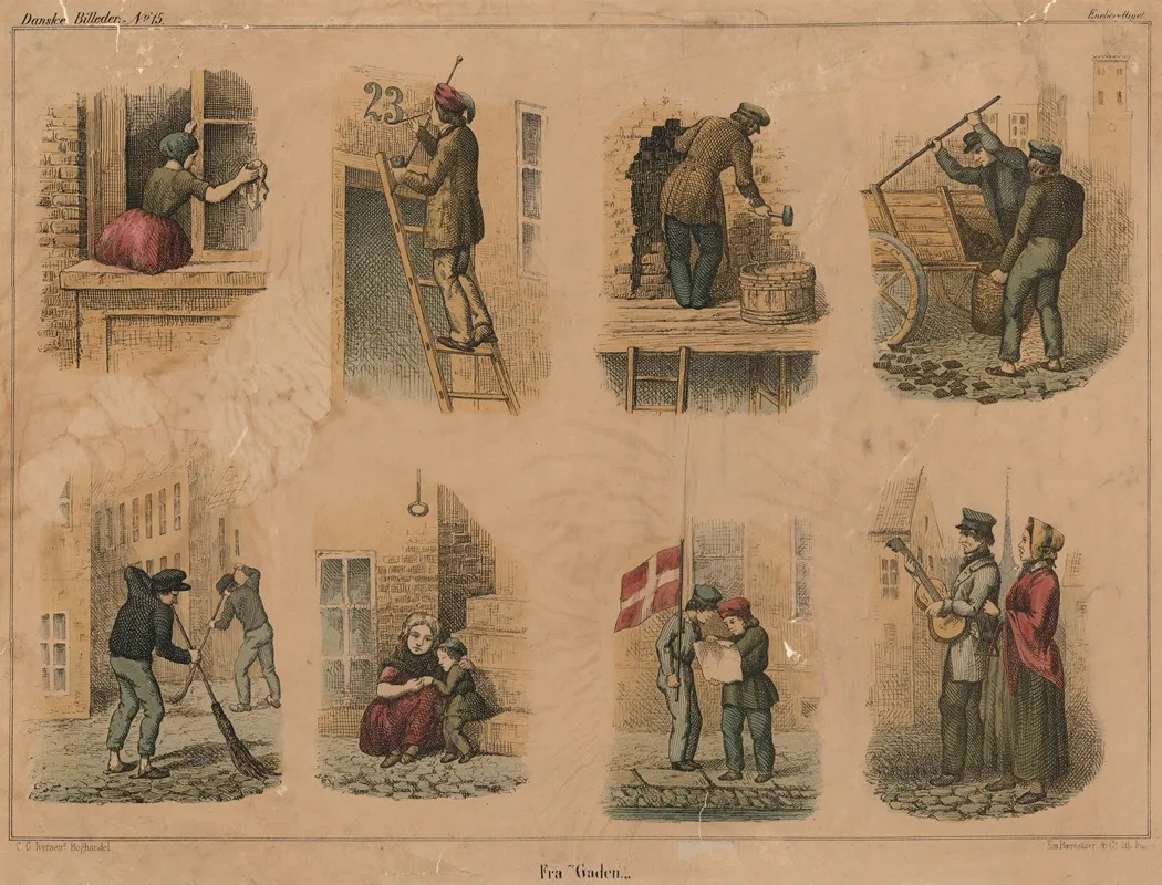 Fra Gaden by Emil Bærentzen - Canvas Print