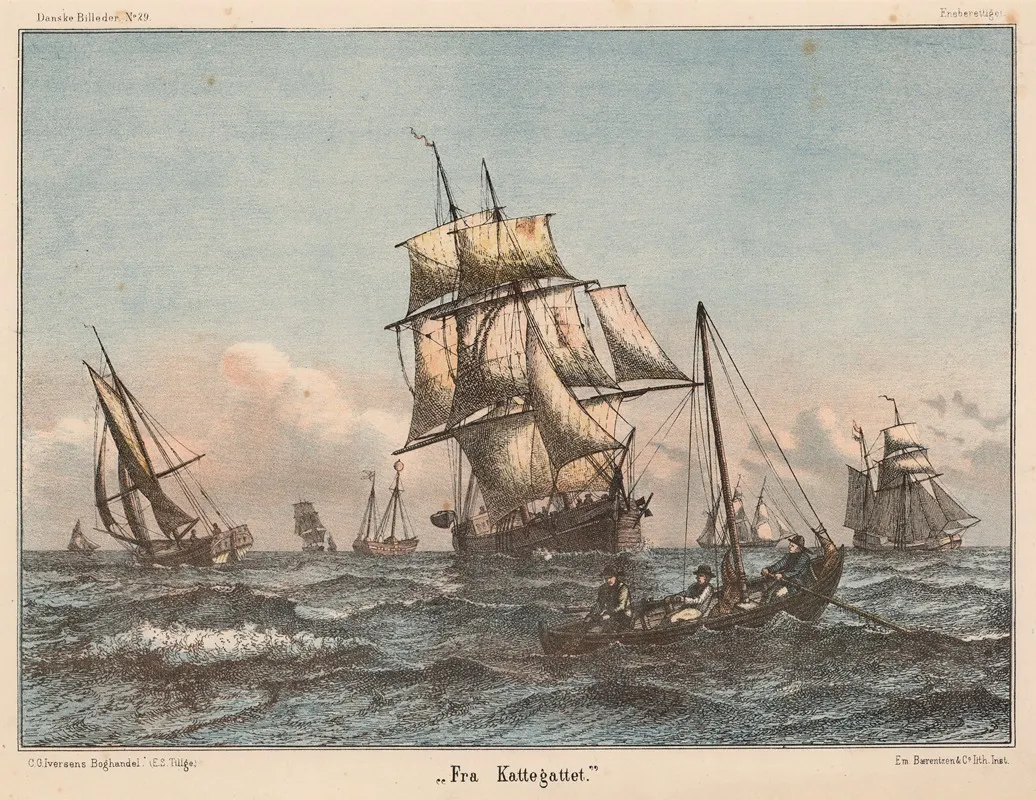 Fra Kattegattet by Emil Bærentzen - Canvas Print
