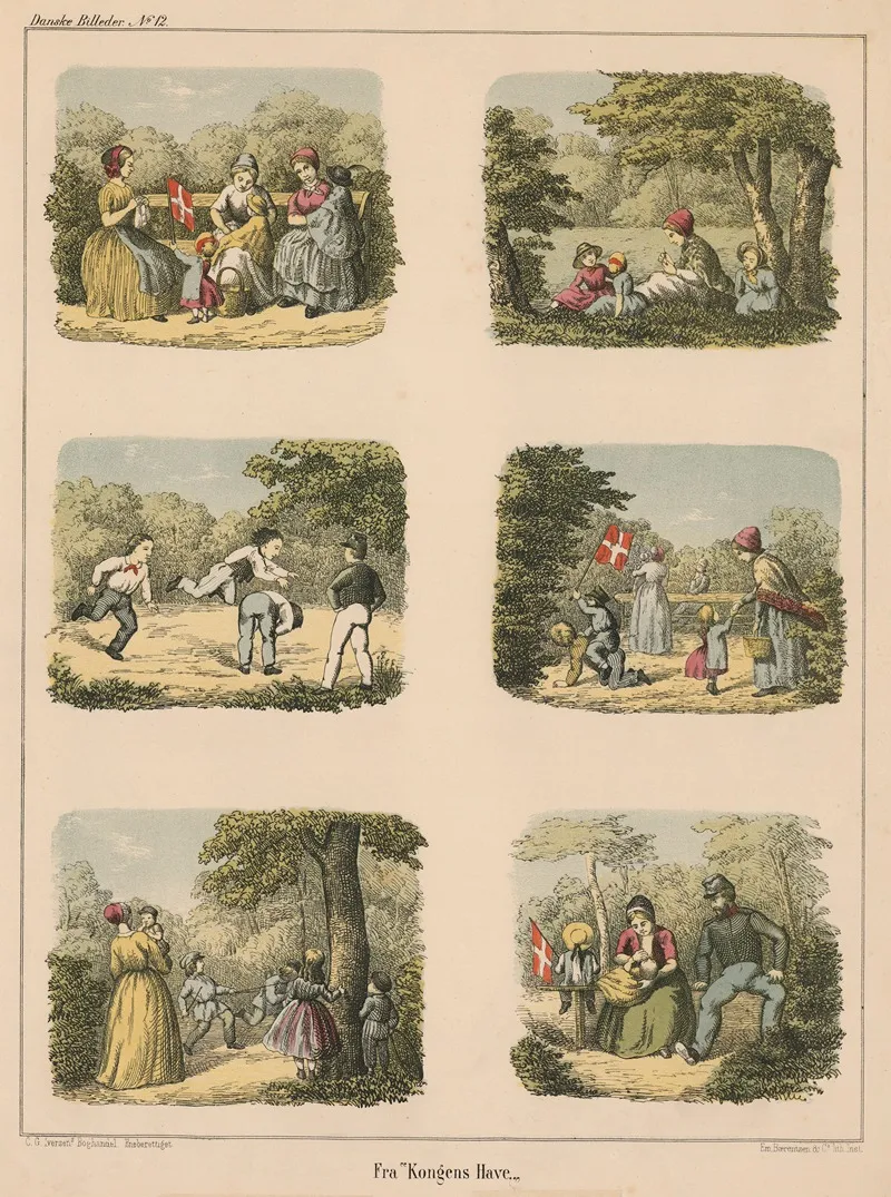 Fra Kongens Have by Emil Bærentzen - Canvas Print