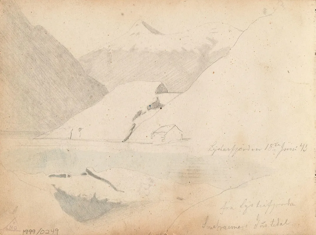 Fra Lustrafjorden Jostedalsbreen Sett Fra Lustrafjorden