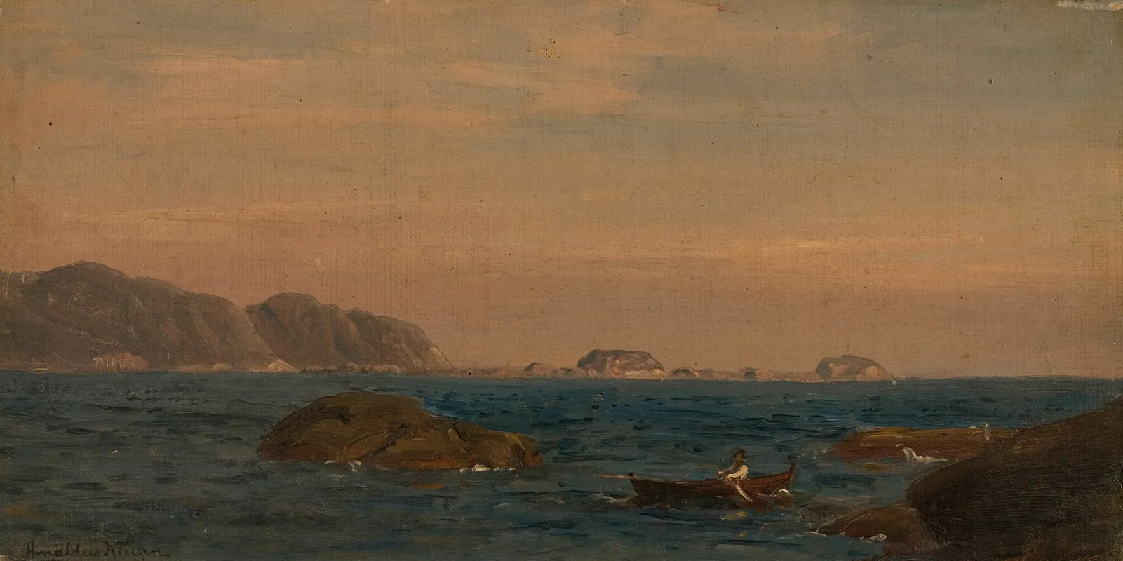 Fra Rekefjord by Amaldus Nielsen - Canvas Print