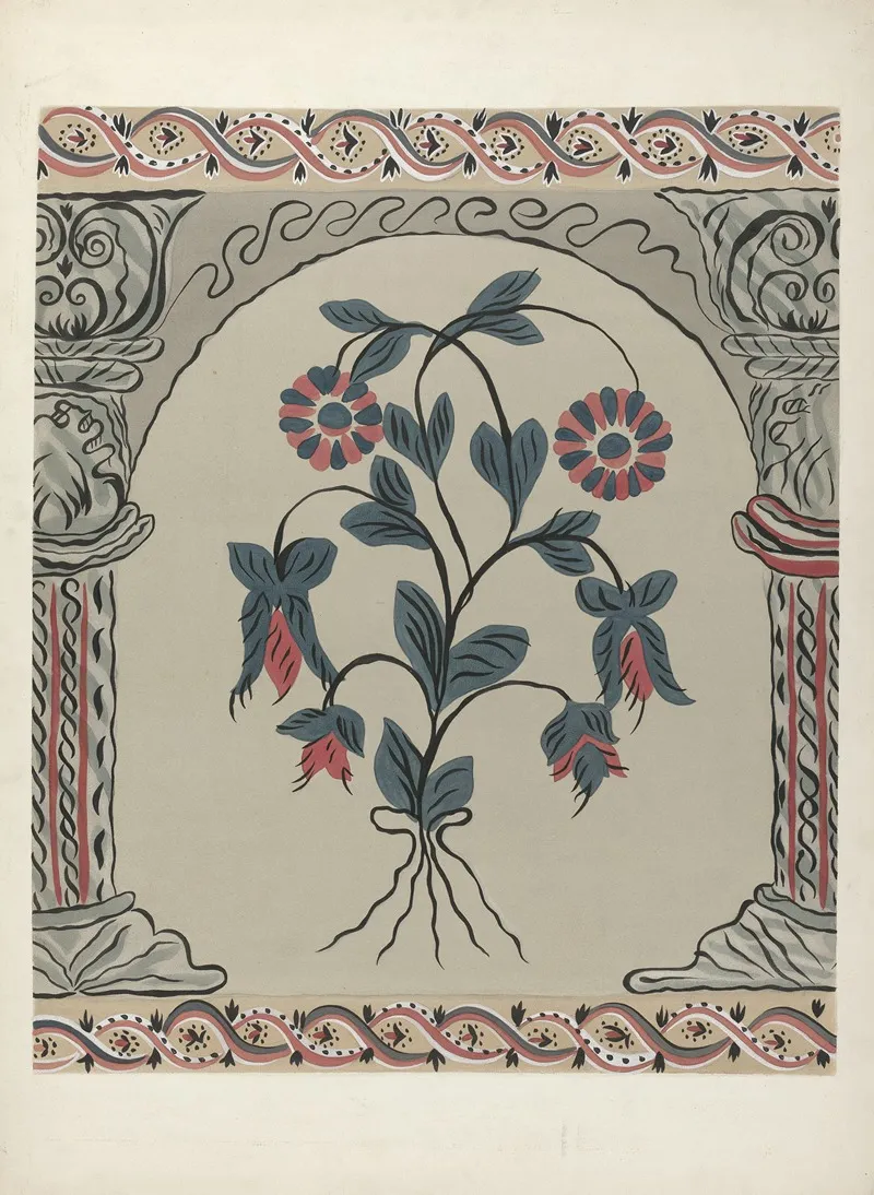 Fragment Of Wall Decoration 3 by Michael Lauretano - Canvas Print