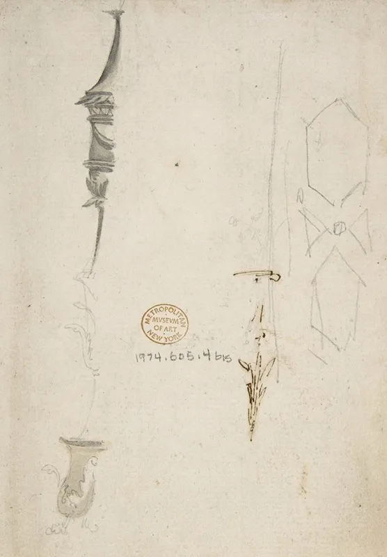 Fragmentary Sketches Of Various Ornament by Giovanni Battista Natali III - Canvas Print
