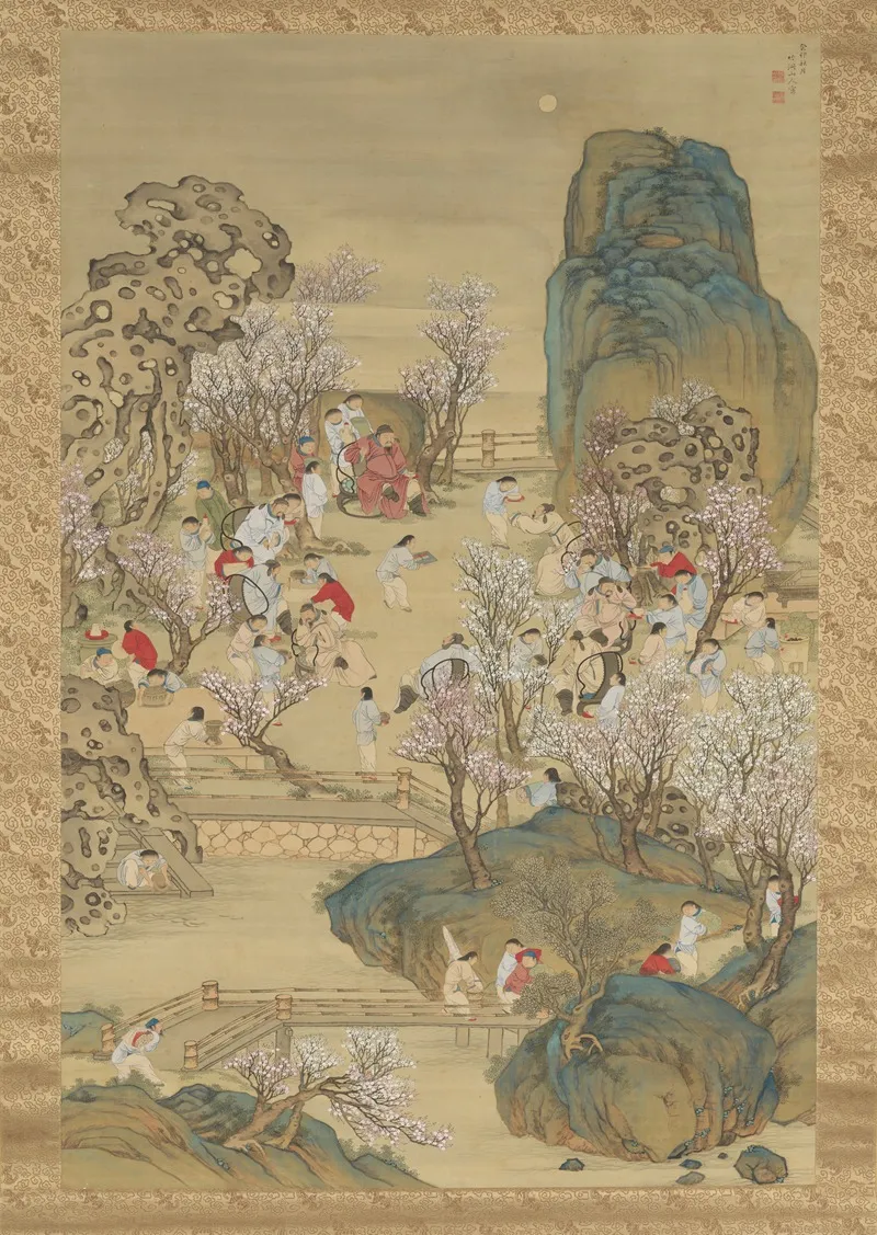 Fragrant Garden Under A Hazy Moon by Nakabayashi Chikutō - Canvas Print