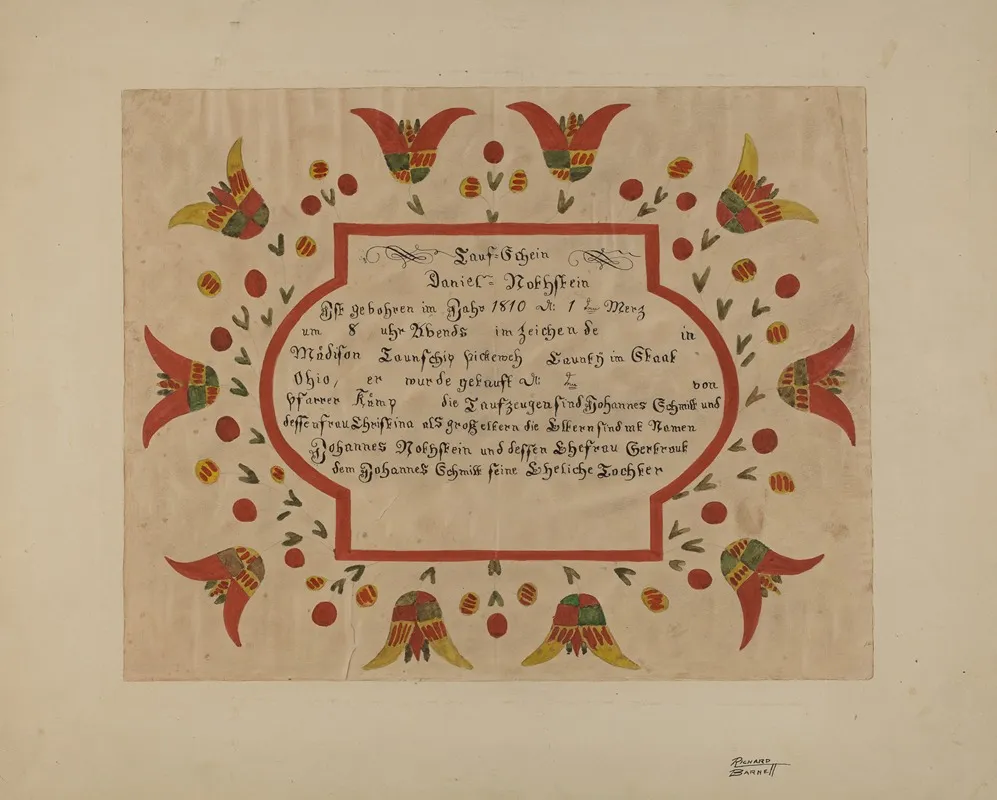 Fraktur 5 by Richard Barnett - Canvas Print