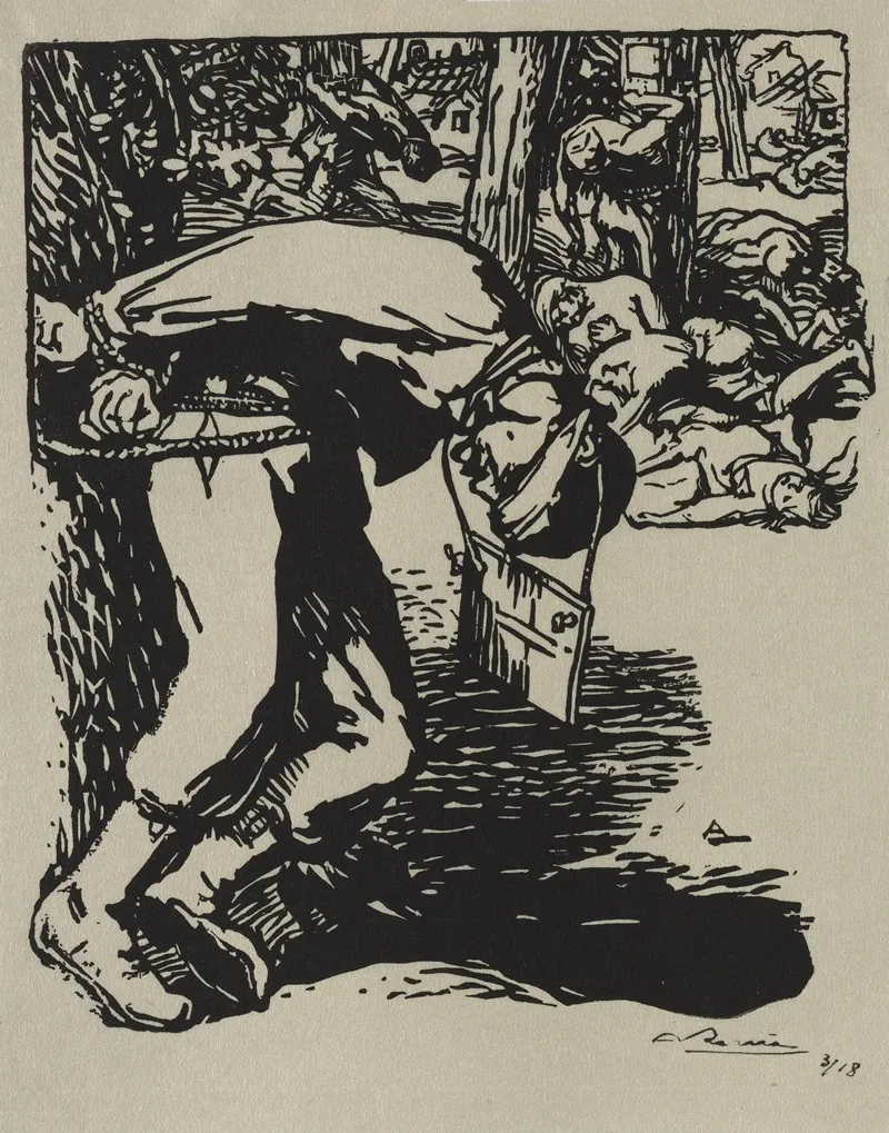 Franc Tireurs by Auguste Louis Lepère - Canvas Print