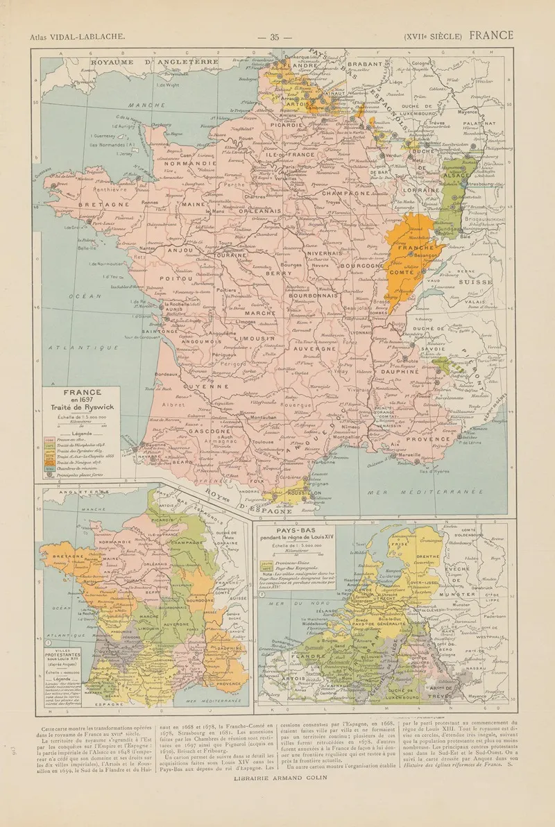 France 53 by Paul Vidal de La Blache - Canvas Print