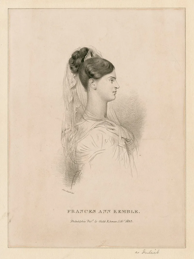 Frances Ann Kemble by John Hayter - Canvas Print