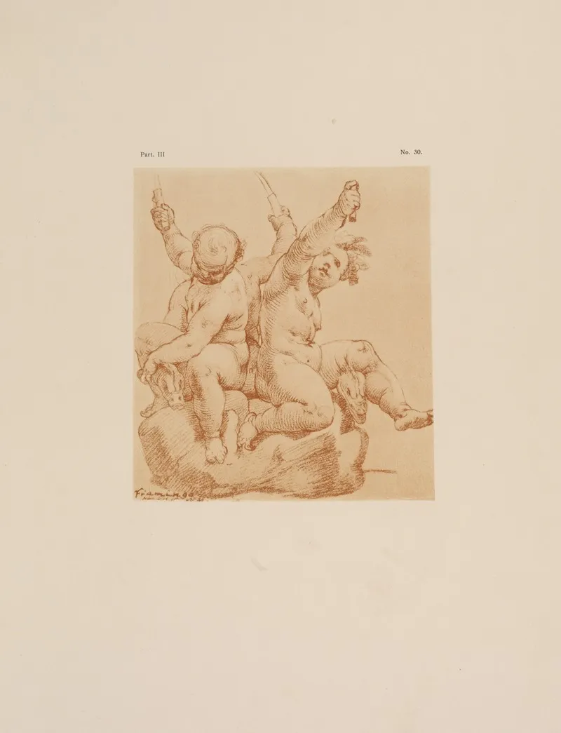 Francois Duquesnoy Study Of Three Children by P. &amp; D. Colnaghi - Canvas Print