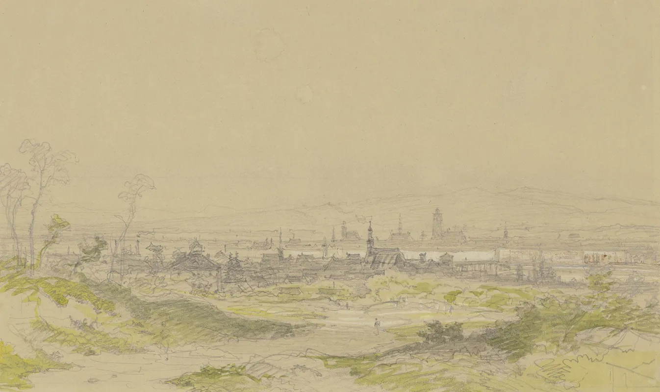 Frankfurt Am Main Vom Vom Wendelsweg In Sachsenhausen Aus Gesehen by Carl Morgenstern - Canvas Print