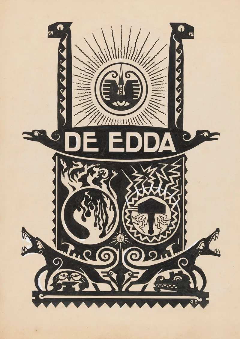 Frans Berding De Edda 1911 by Gust van de Wall Perné - Canvas Print