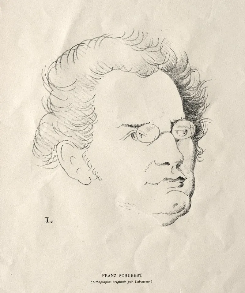 Franz Schubert by Jean-Émile Laboureur - Canvas Print