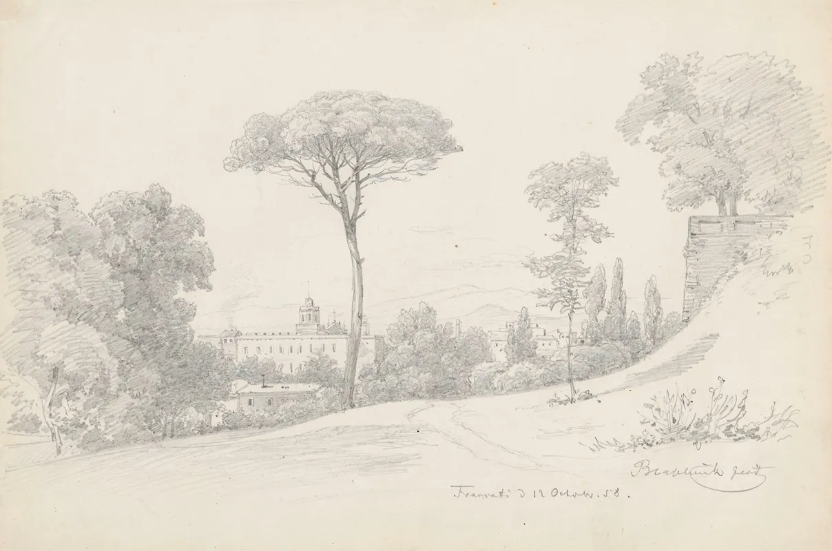 Frascati Gardens by Arthur Blaschnik - Canvas Print