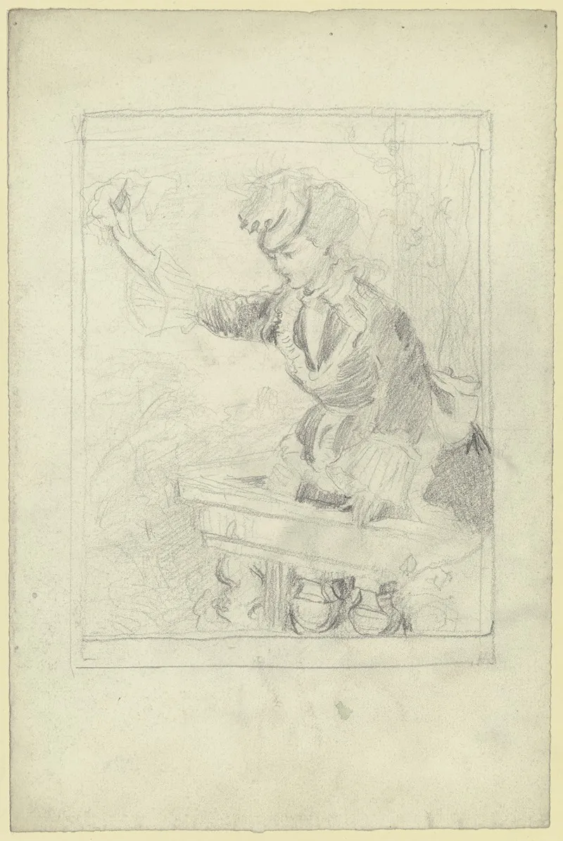 Frau Auf Balkon Winkend
