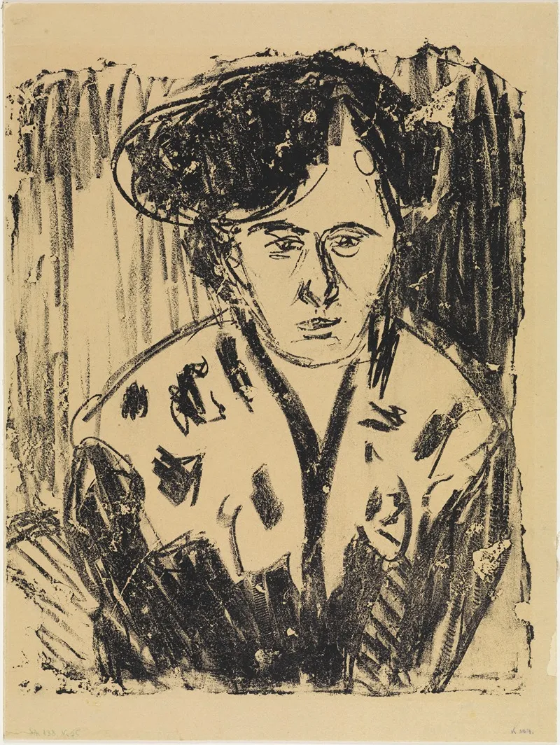 Frau Im Spitzenkragen by Ernst Ludwig Kirchner - Canvas Print