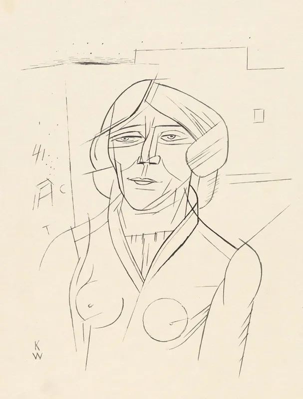 Frauenportrat by Karl Wiener - Canvas Print