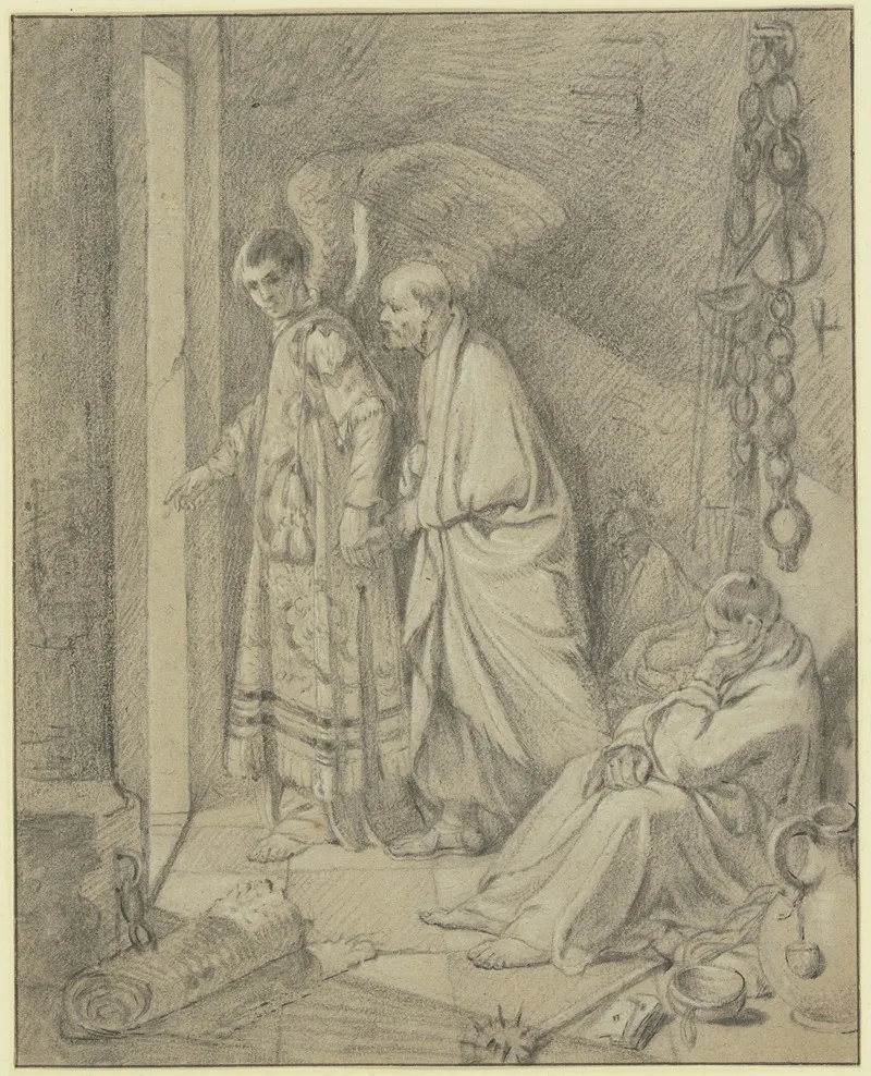 Freeing Of Peter by Jan Simonsz. Pynas - Canvas Print