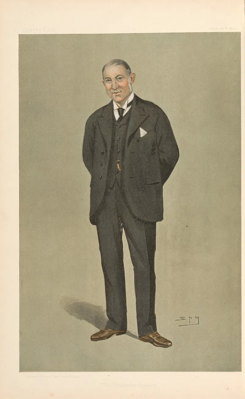 Freemasons The Wimbledon Division Mr Henry Cosmo Orme Bonsor June 30 1898 by Leslie Matthew Ward - Canvas Print