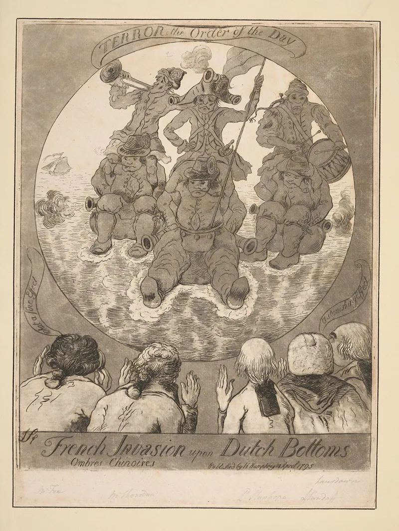 French Invasion Upon Dutch Bottoms by James Sayers - Canvas Print