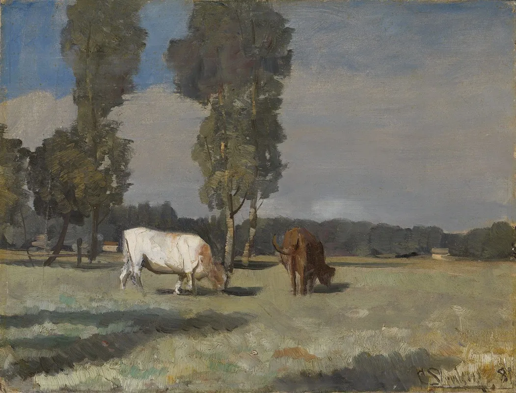 French Landscape With Cattle