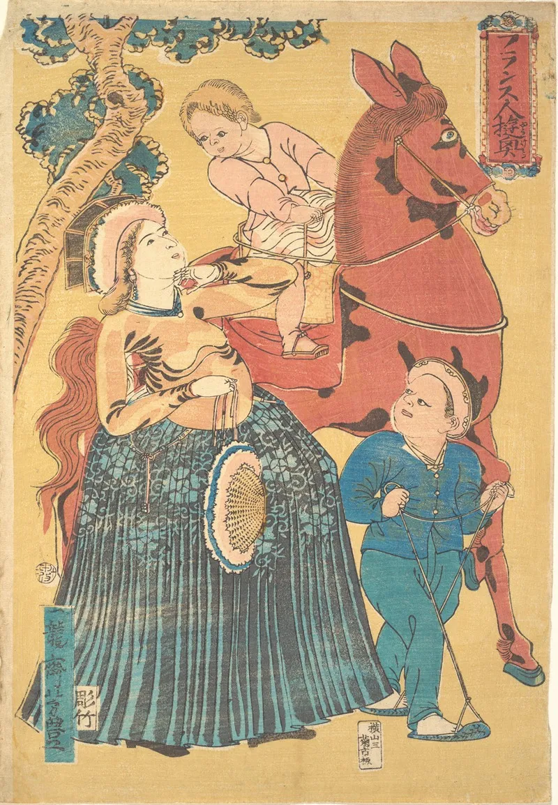 French Pastimes by Ichiryūsai Yoshitoyo - Canvas Print