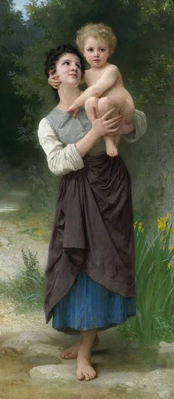 Frere Et Soeur by William Bouguereau - Canvas Print