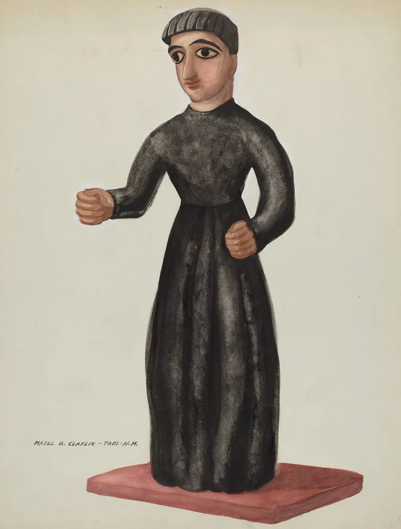 Friar Probably A Santo by Majel G. Claflin - Canvas Print