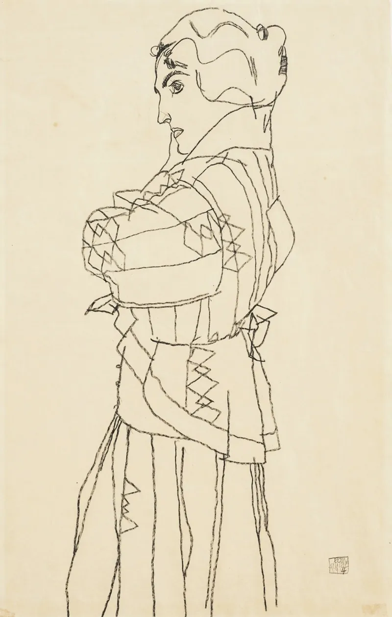 Friederike Maria Beer by Egon Schiele - Canvas Print