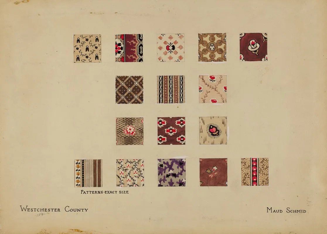 Friendship Quilt Patchwork Section by Maud Schmid - Canvas Print