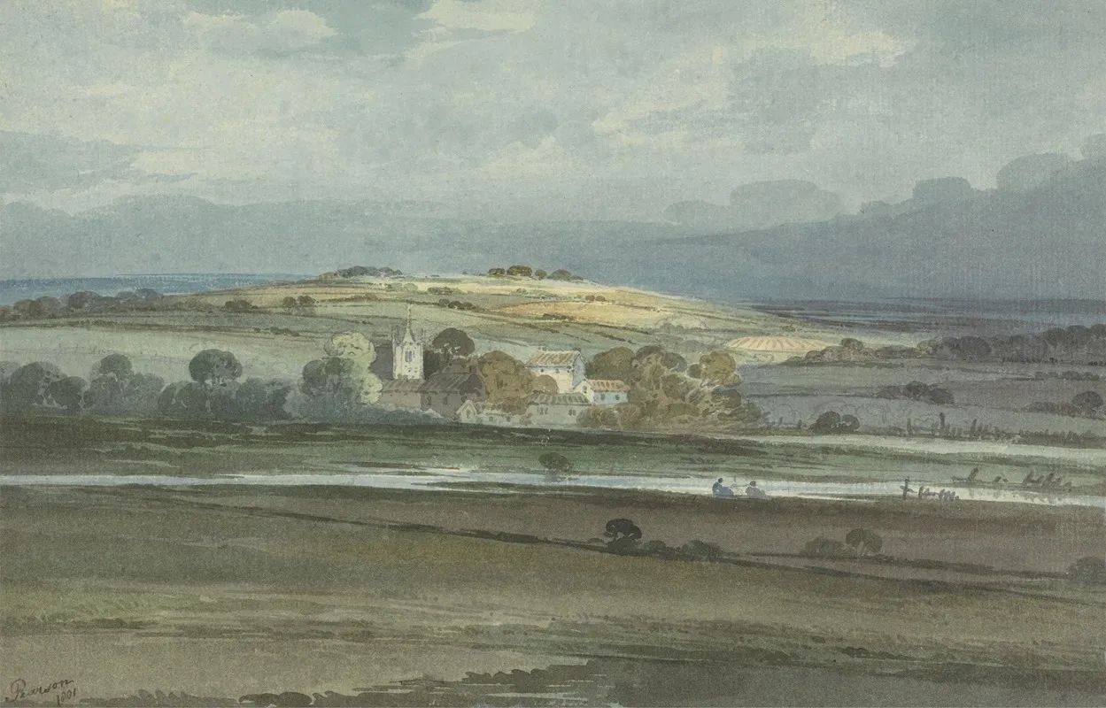 From Boxley Hill Near Maidstone by William Pearson - Canvas Print