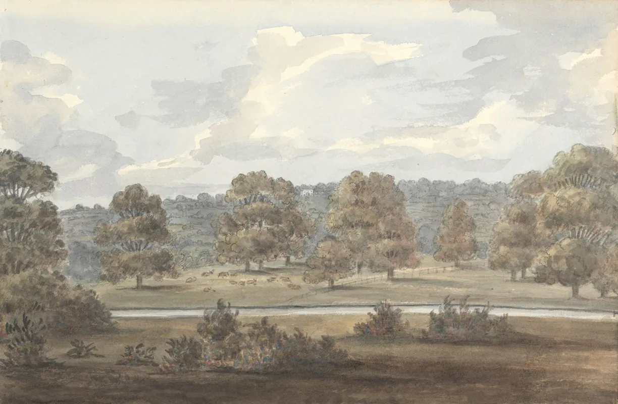 From Dining Room Window Wanstead Grove by Anne Rushout - Canvas Print