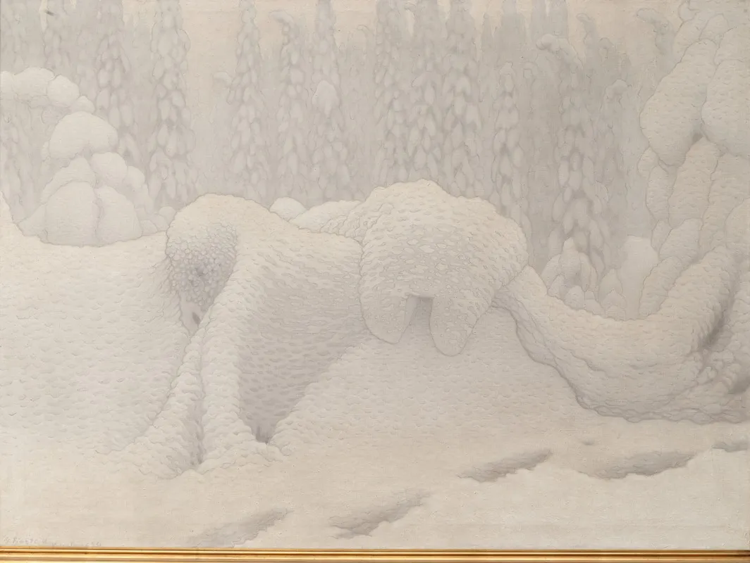 From Dovrefjall by Gustaf Fjæstad - Canvas Print