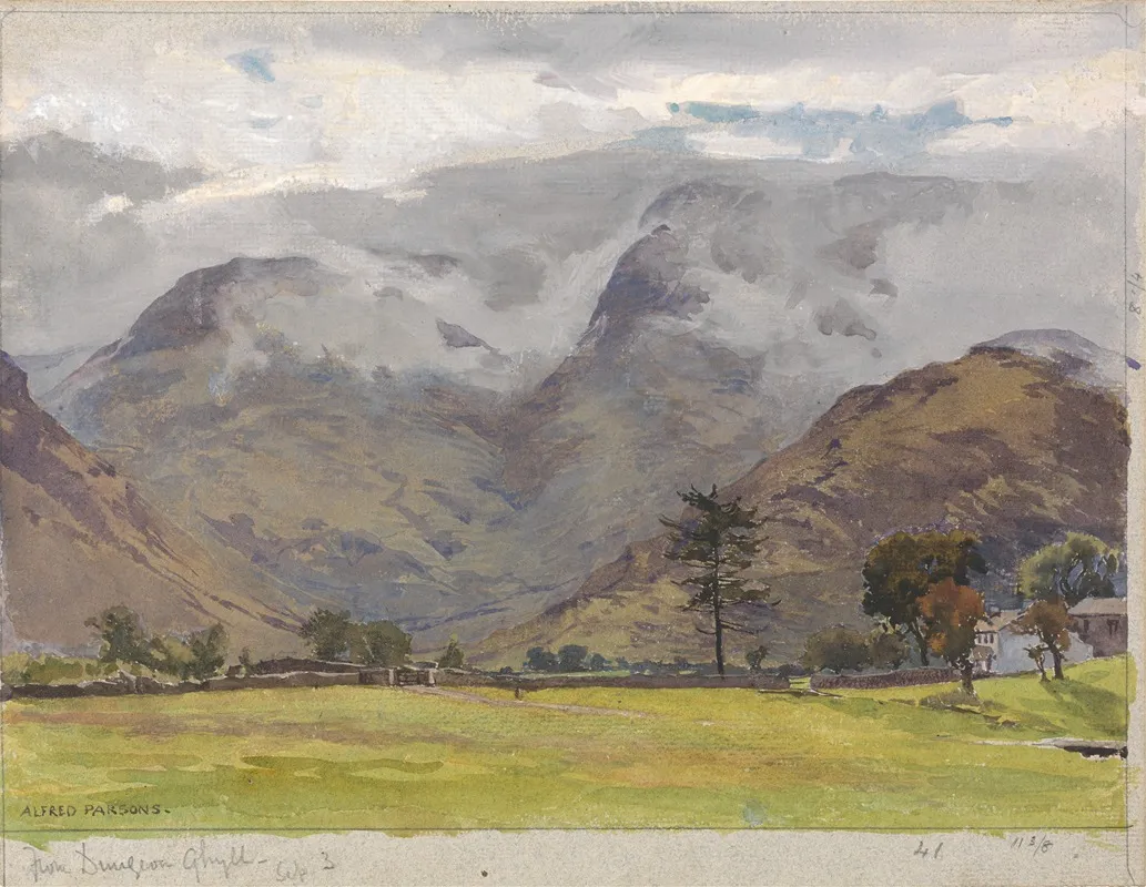 From Dungeon Ghyll by Alfred Parsons - Canvas Print