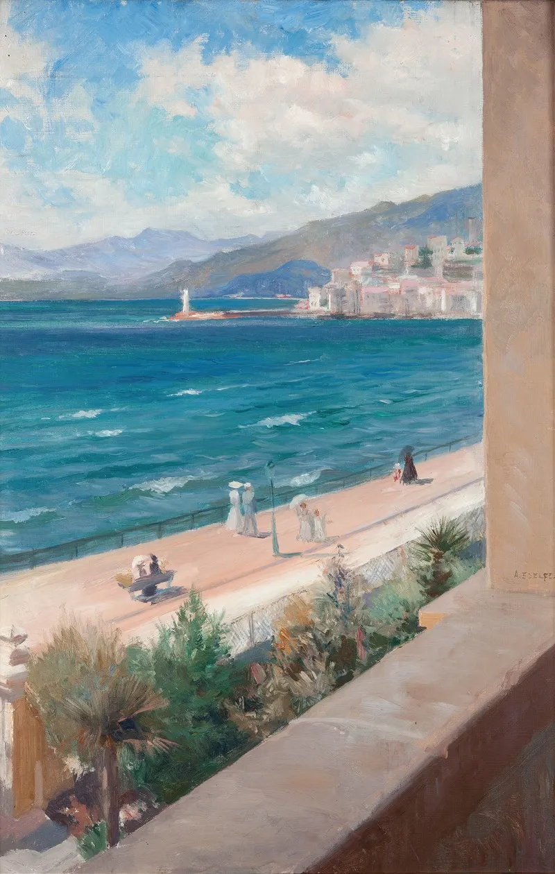From My Window In Cannes by Albert Edelfelt - Canvas Print