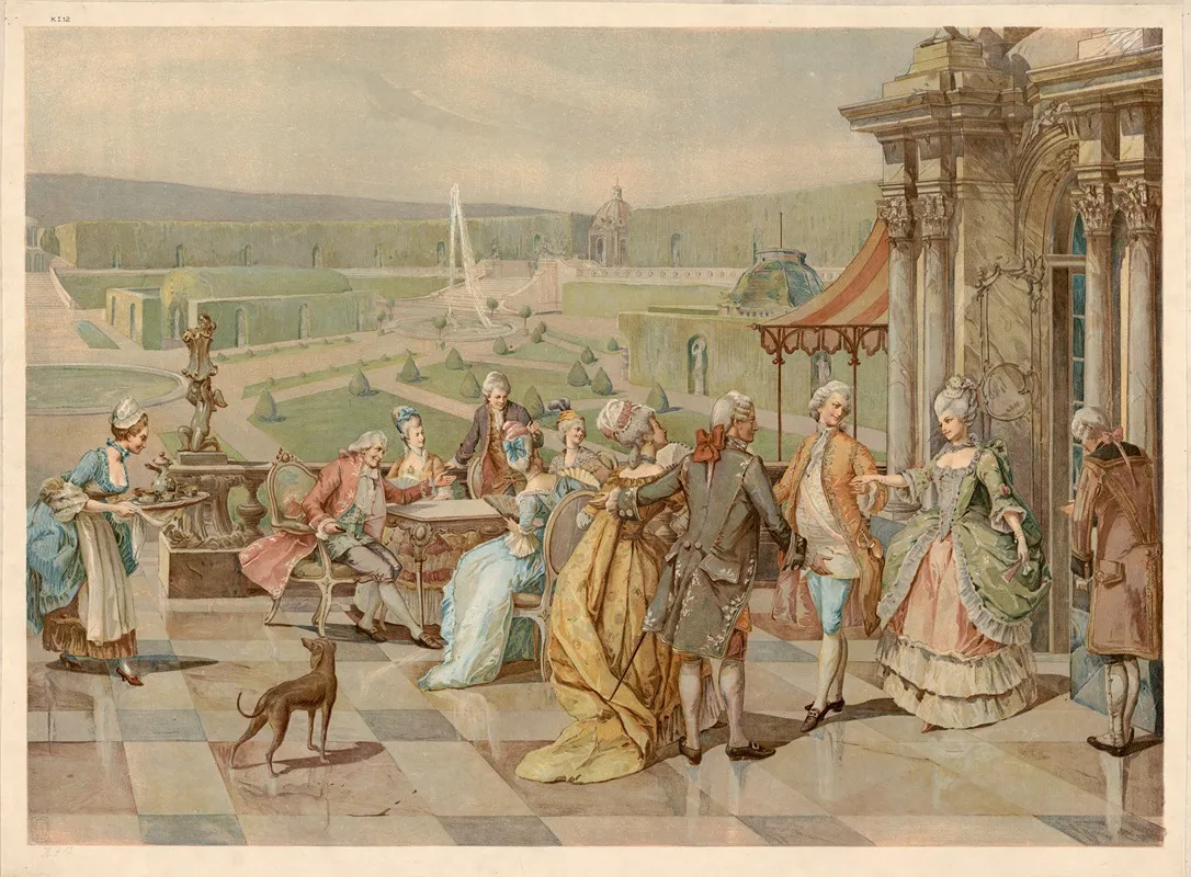 From The Rococo Period 18th Century by Adolf Lehmann - Canvas Print