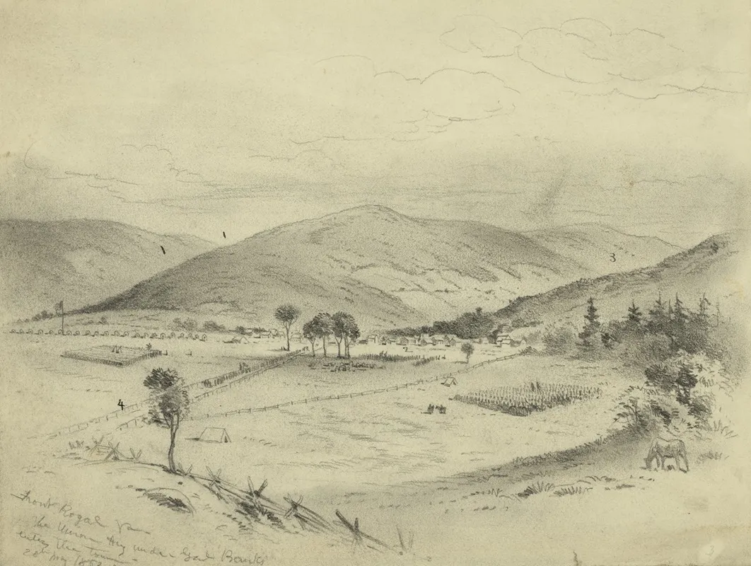 Front Royal Va The Union Army Under Banks Entering The Town