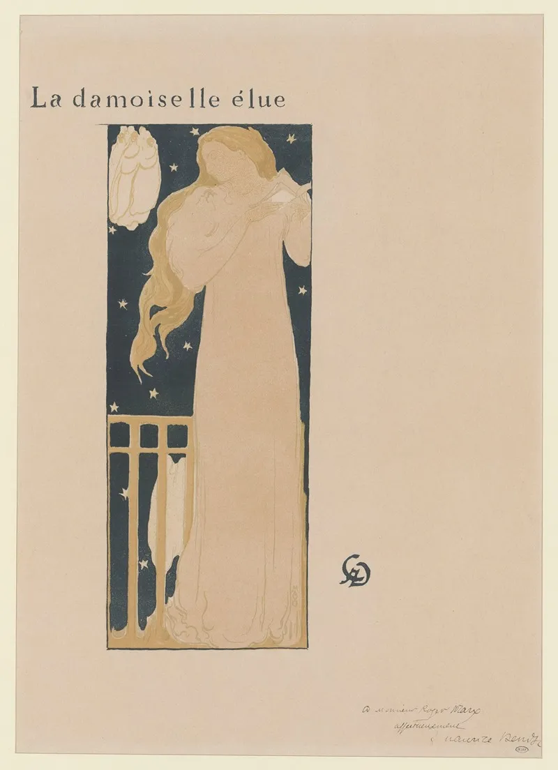 Frontispice Pour La Damoiselle Elue De Dante Rossetti Et Claude Debussy by Maurice Denis - Canvas Print