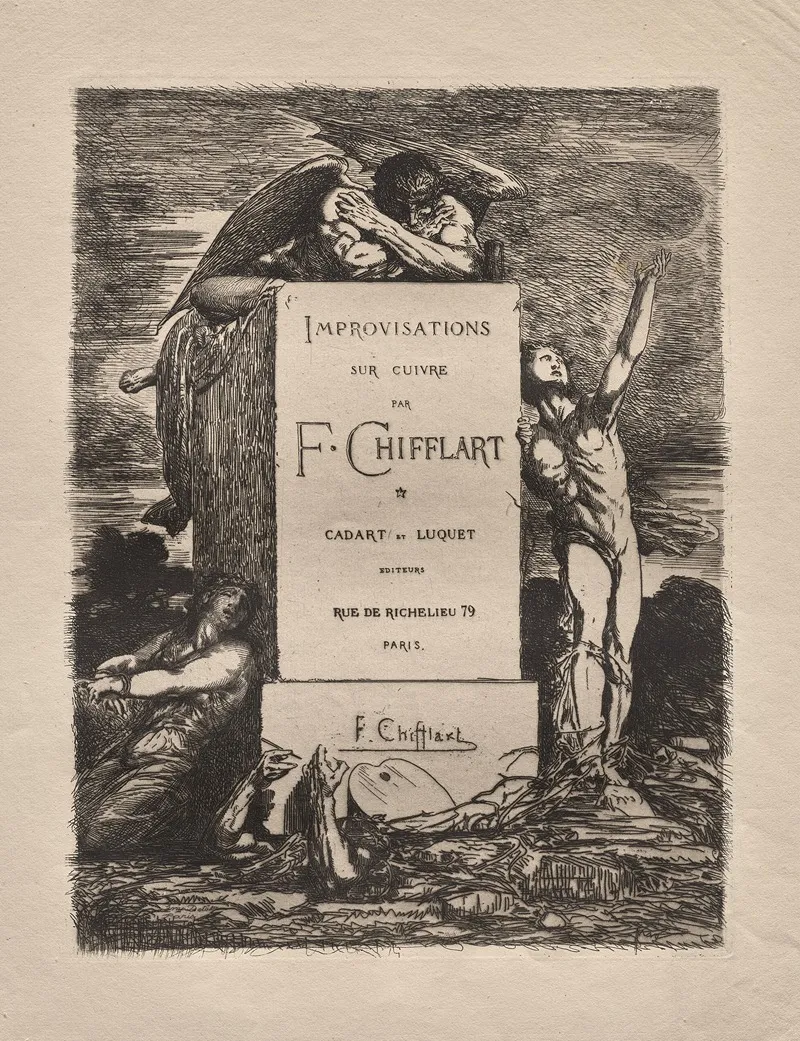 Frontispiece 13 by François-Nicolas Chifflart - Canvas Print