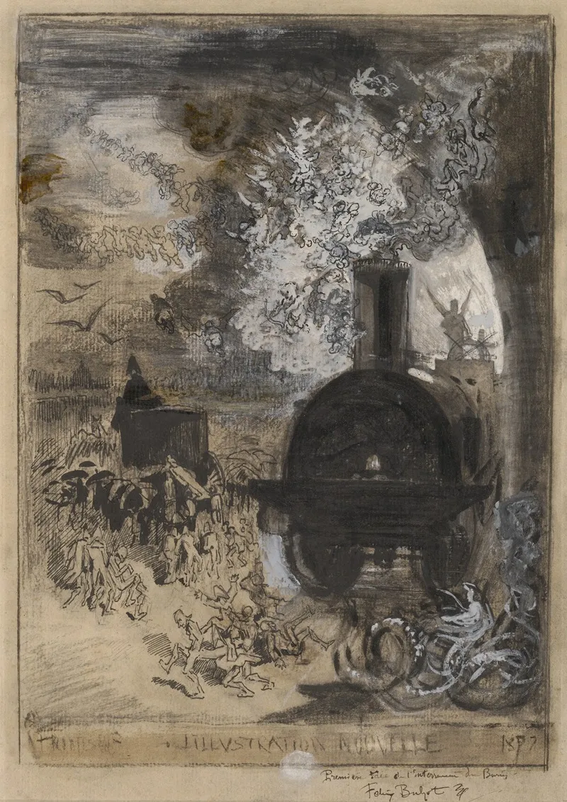 Frontispiece For Lillustration Nouvelle The Burial Of The Burin