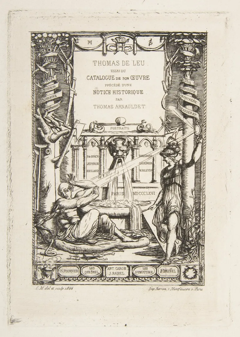 Frontispiece For The Catalogue Of The Work Of Thomas De Leu
